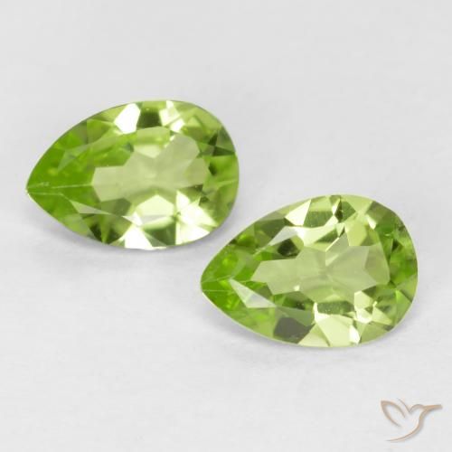 0.81ctw Naturale Verde chiaro e vivace Peridoto, Forma a pera, VVS-VS