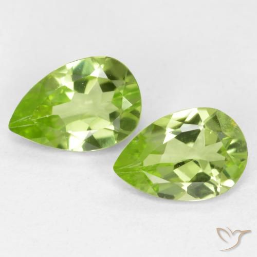 0.76ctw Naturale Verde chiaro e vivace Peridoto, Forma a pera, VVS-VS