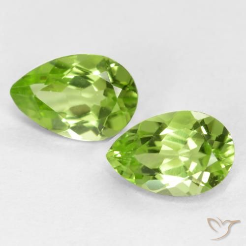 0.87ctw Naturale Verde chiaro e vivace Peridoto, Forma a pera, VVS-VS