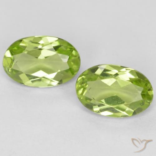 0.97ctw Naturale Verde chiaro e vivace Peridoto, Ovale, VS