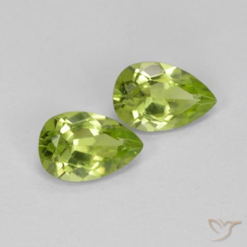 0.93ctw Naturale Verde acceso Peridoto, Forma a pera, VS
