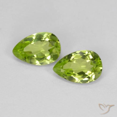 0.93ctw Naturale Verde chiaro e vivace Peridoto, Forma a pera, VVS-VS