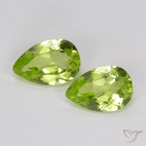 0.84ctw Naturale Verde acceso Peridoto, Forma a pera, VVS-VS