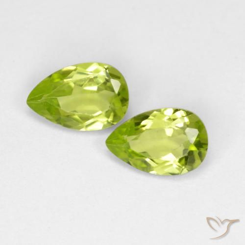 0.90ctw Naturale Verde medio Peridoto, Forma a pera, VVS-VS