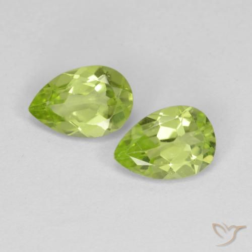 0.82ctw Naturale Verde acceso Peridoto, Forma a pera, VVS-VS