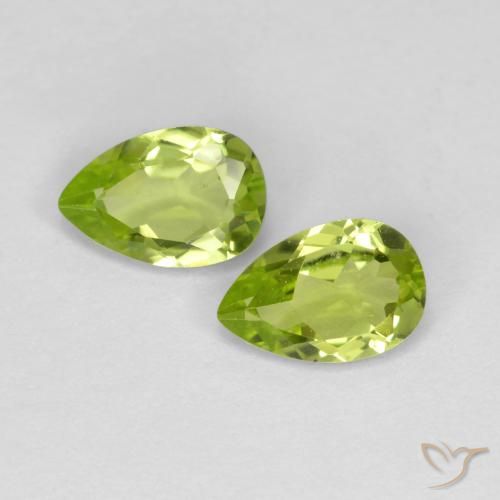 0.88ctw Naturale Verde medio Peridoto, Forma a pera, VVS-VS