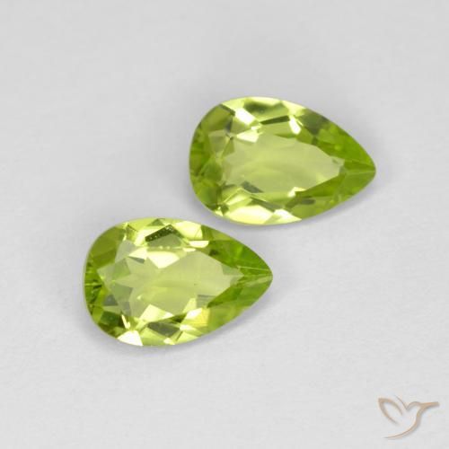 0.88ctw Naturale Verde medio Peridoto, Forma a pera, VVS-VS