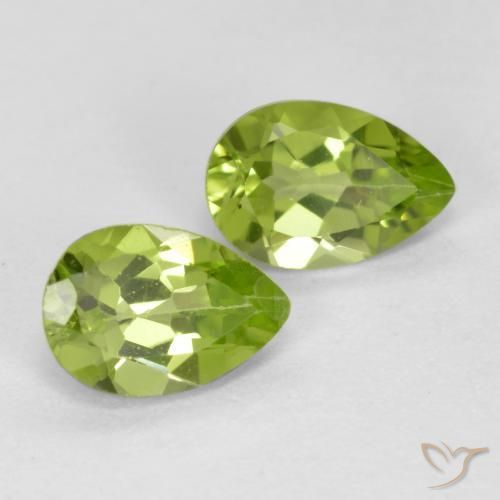 0.86ctw Naturale Verde medio Peridoto, Forma a pera, VVS-VS