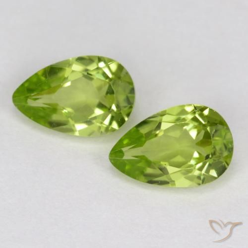 0.93ctw Naturale Verde medio Peridoto, Forma a pera, VVS-VS