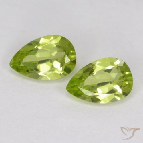 0.92ctw Naturale Verde acceso Peridoto, Forma a pera, VVS-VS