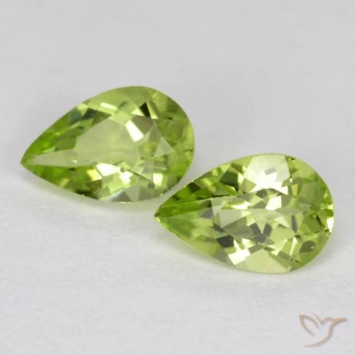 0.86ctw Naturale Verde chiaro e vivace Peridoto, Forma a pera, VVS-VS