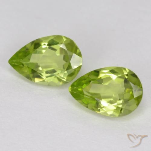 0.85ctw Naturale Verde medio Peridoto, Forma a pera, VVS-VS