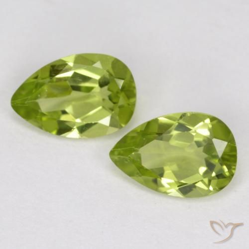 0.83ctw Naturale Verde acceso Peridoto, Forma a pera, VVS-VS