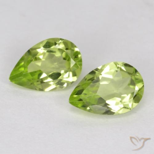 0.82ctw Naturale Verde chiaro e vivace Peridoto, Forma a pera, VVS-VS