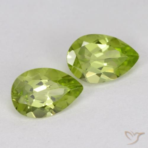 0.76ctw Naturale Verde medio Peridoto, Forma a pera, VVS-VS