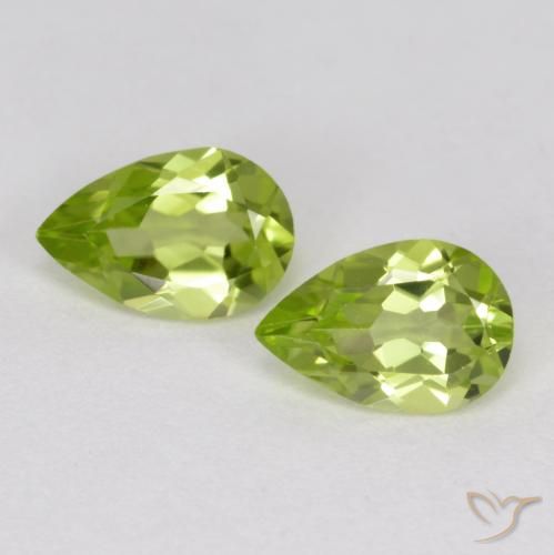 0.82ctw Naturale Verde acceso Peridoto, Forma a pera, VVS-VS