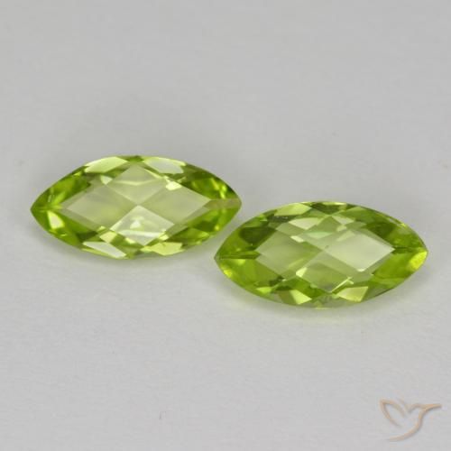 1.21ctw Naturale Verde medio Peridoto, Taglio marquise, VVS-VS