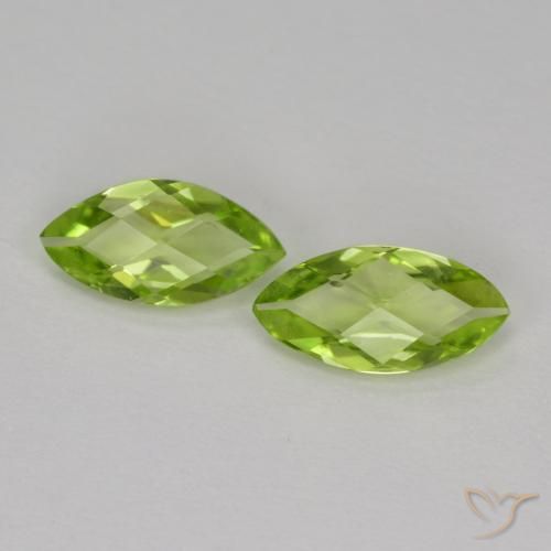 1.00ctw Naturale Verde medio Peridoto, Taglio marquise, VVS-VS