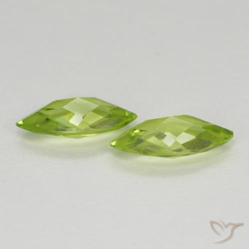 Gemme di Peridoto Verde acceso naturale da 1.04 ct, Taglio marquise, VVS-VS