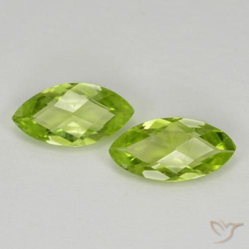 1.06ctw Naturale Verde medio Peridoto, Taglio marquise, VVS-VS