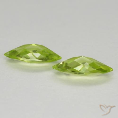 Gemme di Peridoto Verde medio naturale da 1.06 ct, Taglio marquise, VVS-VS