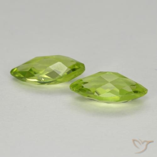 Gemme di Peridoto Verde medio naturale da 1.29 ct, Taglio marquise, VVS-VS