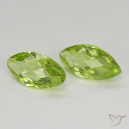 Gemme di Peridoto Verde chiaro e vivace naturale da 1.31 ct, Taglio marquise, VVS-VS