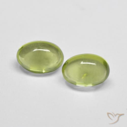1.12ctw Naturale Terra Verde Peridoto, Ovale, Trasparente