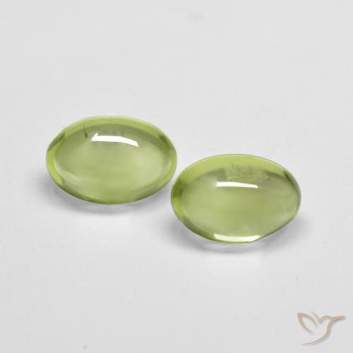 1.06ctw Naturale Verde acceso Peridoto, Ovale, Trasparente