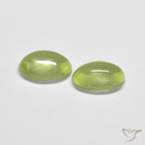 Gemme di Peridoto Verde acceso naturale da 1.06 ct, Ovale, Trasparente