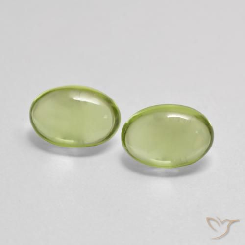 0.95ctw Naturale Verde caldo Peridoto, Ovale, Trasparente