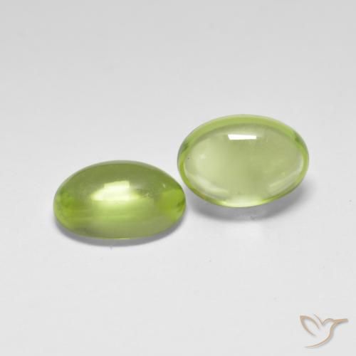 Gemme di Peridoto Verde chiaro naturale da 1.16 ct, Ovale, Trasparente