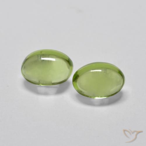 1.07ctw Naturale Terra Verde Peridoto, Ovale, Trasparente