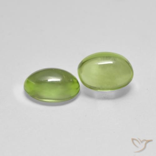 Gemme di Peridoto Terra Verde naturale da 1.07 ct, Ovale, Trasparente