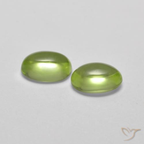 Gemme di Peridoto Terra Verde naturale da 1.07 ct, Ovale, Trasparente