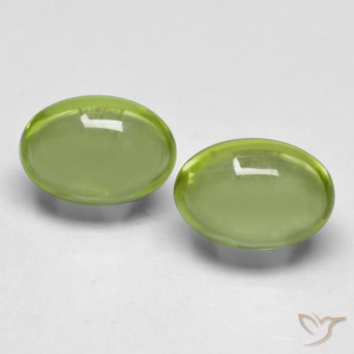 1.06ctw Naturale Terra Verde Peridoto, Ovale, Trasparente