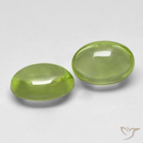 Gemme di Peridoto Terra Verde naturale da 1.06 ct, Ovale, Trasparente