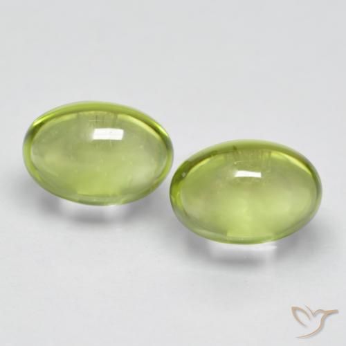 1.21ctw Naturale Verde giallastro Peridoto, Ovale, Trasparente