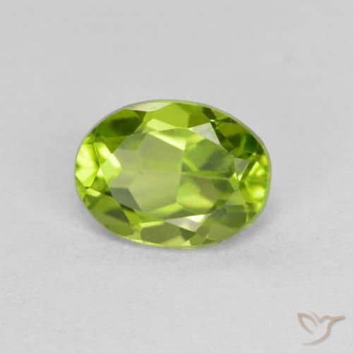 Peridoto Verde brillante naturale da 1.68 ct, Ovale, VS
