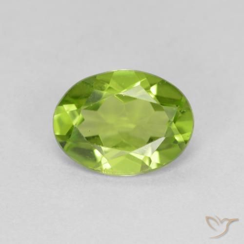 1.62ct Naturale Verde acceso Peridoto, Ovale, VS