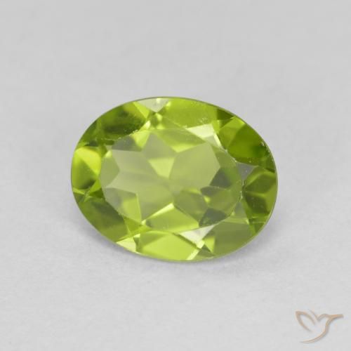 Peridoto Verde medio naturale da 1.82 ct, Taglio ovale, VS