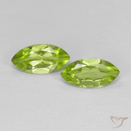 1.17ctw Naturale Verde medio Peridoto, Taglio marquise, VS