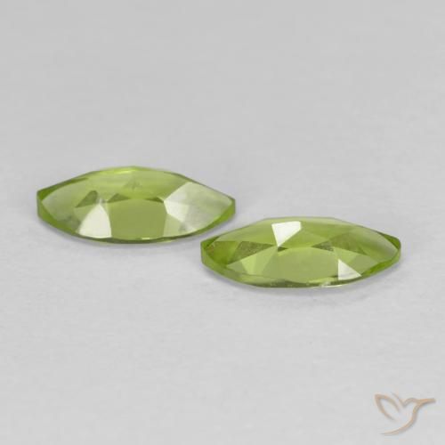 Gemme di Peridoto Verde medio naturale da 1.17 ct, Taglio marquise, VS