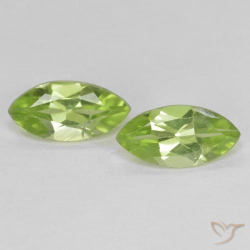 1.10ctw Naturale Verde chiaro e vivace Peridoto, Taglio marquise, VS