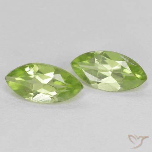 Gemme di Peridoto Verde chiaro e vivace naturale da 1.10 ct, Taglio marquise, VS