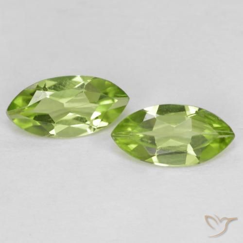 1.10ctw Naturale Verde chiaro e vivace Peridoto, Taglio marquise, VS