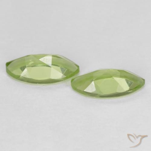 Gemme di Peridoto Verde chiaro e vivace naturale da 1.23 ct, Taglio marquise, VS