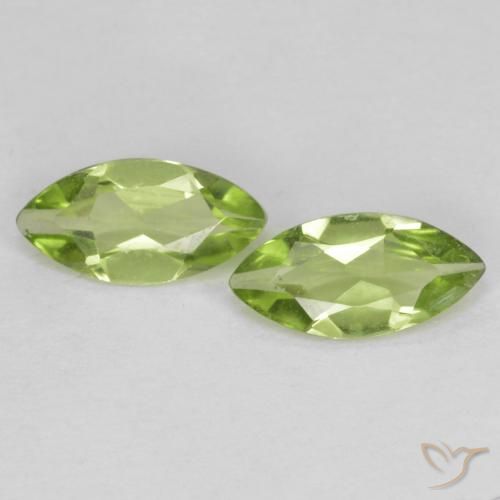 0.89ctw Naturale Verde chiaro e vivace Peridoto, Taglio marquise, VS