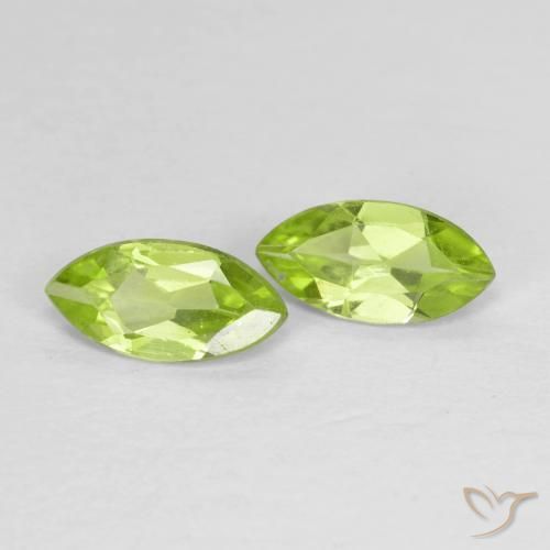 1.09ctw Naturale Verde medio Peridoto, Taglio marquise, VS