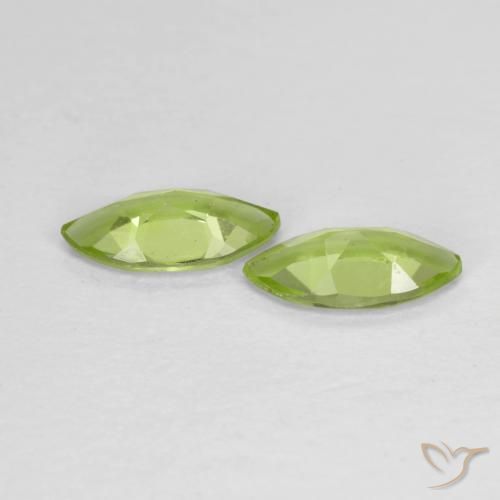Gemme di Peridoto Verde medio naturale da 1.09 ct, Taglio marquise, VS